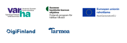 Logot: Varha. Suomen kestävän kasvun ohjelma, NextGenerationEU, Digifinland ja Tarmoa.